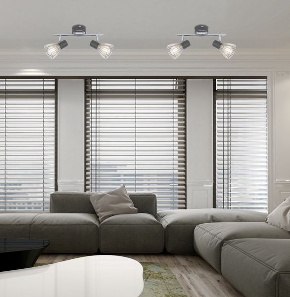 Modo listwa 2x40W E14 czarny+chrom zdjęcie 2