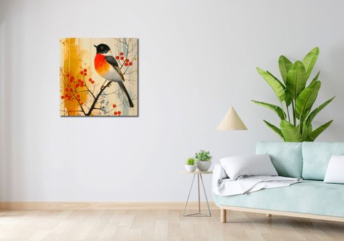 Obraz 70x70cm Jesienny Rudzik na Arena.pl