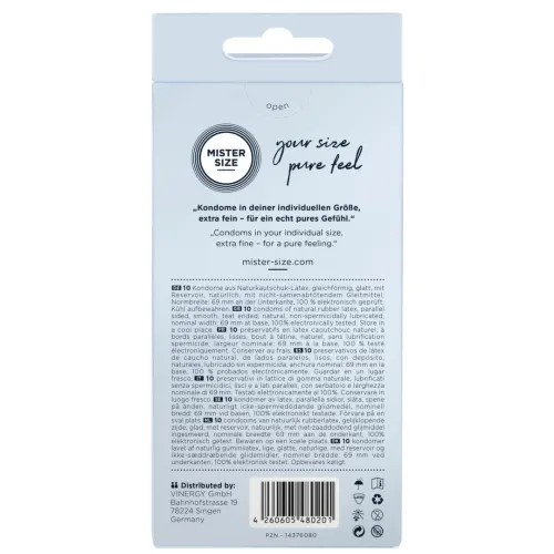 mister size 69 mm - precyzyjne prezerwatywy, opakowanie 10 sztuk na Arena.pl