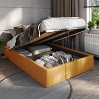 ŁÓŻKO 120x200 TAPICEROWANE Z POJEMNIKIEM + STELAŻ METALOWY PODNOSZONY