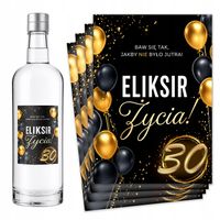 Naklejki na butelki Wódkę urodzinową na urodziny 18 20 30 40 50 60 70 -8szt