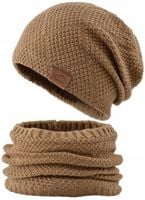 Ciepły Męski Zimowy Komplet Czapka Komin Na Zimę