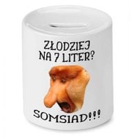 Skarbonka Nosacza Janusza Złodziej Na 7 Liter Z Nadrukiem Ze Zdjęciem