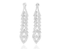 Kolczyki na sztyfcie cyrkoniowe łezki 6,5 cm