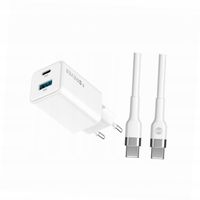Szybka ładowarka GaN 45W 2 wejścia USB i USB-C z kablem do Xiaomi Redmi 9