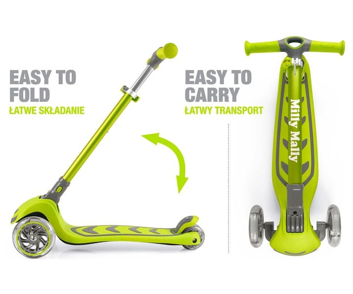 MILLY MALLY 3001 Hulajnoga SCOOTER Boogie green zdjęcie 4
