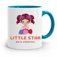 Kubek Błękitny Dla Córki Little Star Z Nadrukiem Ze Zdjęciem