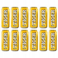 Gazowany napój owocowy Tiger Juicy Line o smaku mango z kofeiną 12x 500 ml