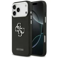 etui guess grained big 4g classic logo na iphone 17 pro max - czarne