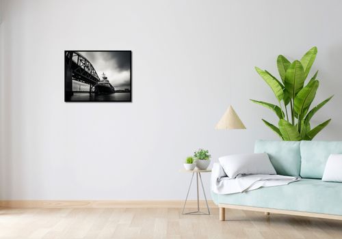 Plakat 65x50cm Statek przy Moście na Arena.pl