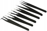 Zestaw Metalowych Pęset Esd 6Szt Pęsety Pinceta