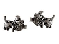 Delikatne oksydowane srebrne kolczyki celebrytki pieski psy dog srebro 925 K2777