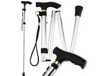 Laska inwalidzka ortopedyczna aluminiowa składana