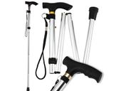 Laska inwalidzka ortopedyczna aluminiowa składana