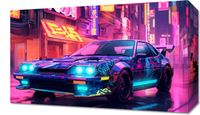 Obraz 50x30cm Nocny Rajd w Neo-Tokio