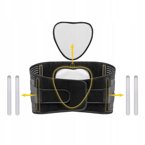 PAS LĘDŹWIOWY KRZYŻOWY GORSET ORTOPEDYCZNY ORTEZA STABILIZATOR PLECY XXL na Arena.pl
