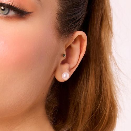 srebrne kolczyki z perłami 8mm - ksn0304 na Arena.pl