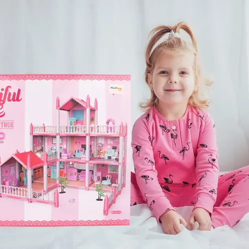 Duży Domek dla Lalek Villa Rezydencja Meble Taras na Arena.pl
