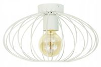 LAMPA stała sufitowa plafon Loft klosz druciany Elipsa 35cm na E27