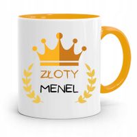 Dla Alkoholika Pijaka Kubek Żółty Na Prezent Z Nadrukiem Ze Zdjęciem