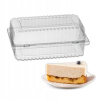 Pojemnik na Ciasto Opakowanie Cukiernicze Plastikowy Przezroczysty Na