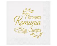 Serwetki papierowe Pierwsza Komunia Święta biblia, 20 szt.
