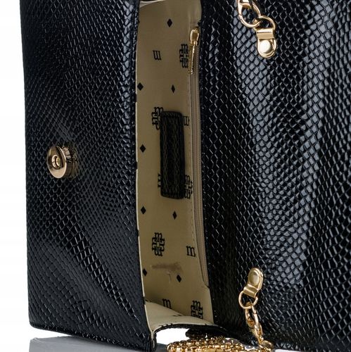 TOREBKA LISTONOSZKA MONNARI WIZYTOWA KOPERTÓWKA Czarna na łańcuszku na Arena.pl