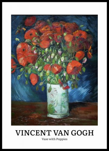 Plakat 50x70cm Design Vase with Poppies, Van Gogh Vintage do Salonu na Arena.pl