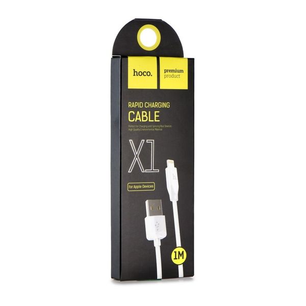 Kabel USB A do Lightning Hoco 2,1A 1 m X1 biały zdjęcie 1