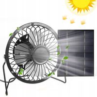 MINI WENTYLATOR WIATRAK ZASILANY ENERGIĄ SŁONECZNĄ NA PIKNIK KEMPINGOWY 5W