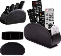 SKÓRZANY ORGANIZER ETUI STOJAK NA PILOTY TELEFONY KLUCZE AKCESORIA DOMOWE