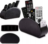 SKÓRZANY ORGANIZER ETUI STOJAK NA PILOTY TELEFONY KLUCZE AKCESORIA DOMOWE