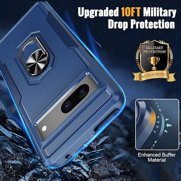 Etui Google Pixel 7 4 w 1 Ciemno niebieskie zdjęcie 5