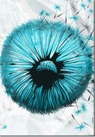 100 70CM OBRAZ PŁÓTNO TURKUSOWE DMUCHAWCE PŁÓTNO RAMA