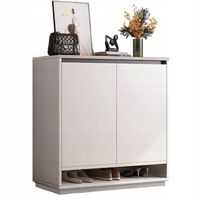 NOWOCZESNA KOMODA SZAFKA BIAŁA POJEMNA NA BUTY OBUWIE REGAŁ 2 DRZWI WĄSKA