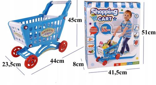 Duży wózek koszyk na zakupy akcesoria 28el. 10N na Arena.pl