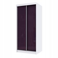 Szafa przesuwna dwudrzwiowa PARIS 100 cm fiolet połysk