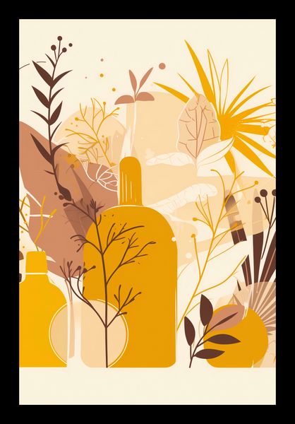 Plakat 30x45cm Złote Rośliny zdjęcie 2