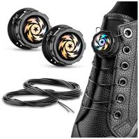 Automatyczne sznurówki linki BEZ WIĄZANIA z obrotowym systemem BOA czarne