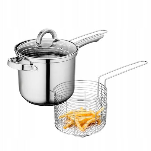 Garnek do frytek kurczaka pączków rondel + sitko Altom Design Fabio 3,6 l na Arena.pl