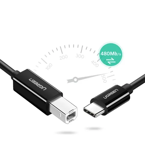 kabel ugreen us241 usb-c 2.0 - usb-b 1 m - czarny na Arena.pl