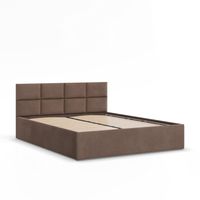 Łóżko Ramowe BORGO BRĄZOWE Tapicerowane Podwójne 180x200 VELVET