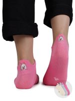 Skarpety stopki dziewczęce z haftem na zapiętce pieski 3PAK 35-38 YOCLUB