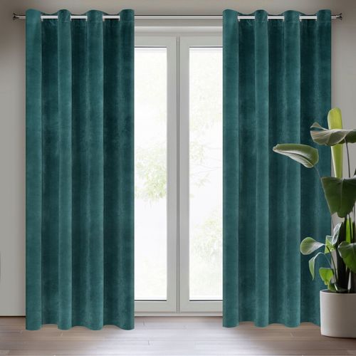 Zasłona na przelotkach VILLA 140x250 turkusowa na Arena.pl