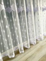 Firana gotowa 300x250, siateczka biała, „Kropelka”