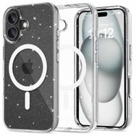 2 x BROKATOWE DOPASOWANE SZTYWNE ETUI CASE COVER MAGSAFE NA IPHONE 16 GLITT