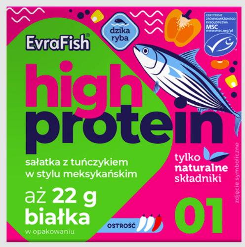 EVRA SAŁATKA PROTEIN TUŃCZYK W STYLU MEKSYKAŃSKIM 160G na Arena.pl
