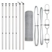 Ogrodzenie z słupkami Srebrny 0.8 x 10 m Stal pokryta PCV