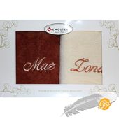 Komplet Ręczników 2szt-50x90cm" MĄŻ  ŻONA"