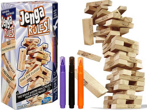 HASBRO GRA WIEŻA JENGA RULES + MARKERY B4448 na Arena.pl